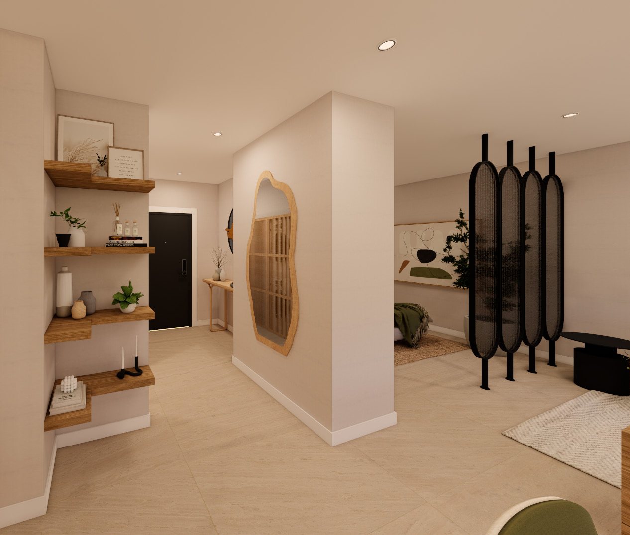 Designed entryway interior